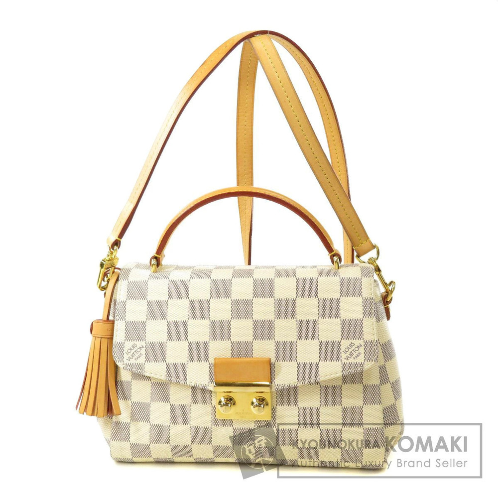 Louis Vuitton Croisette Damier Canvas Shoulder Bag Gold